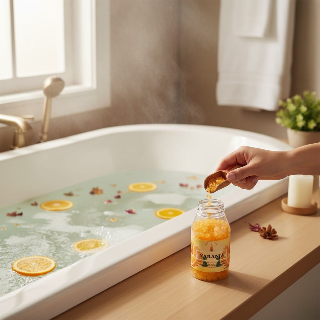 Sal de Baño Naranja