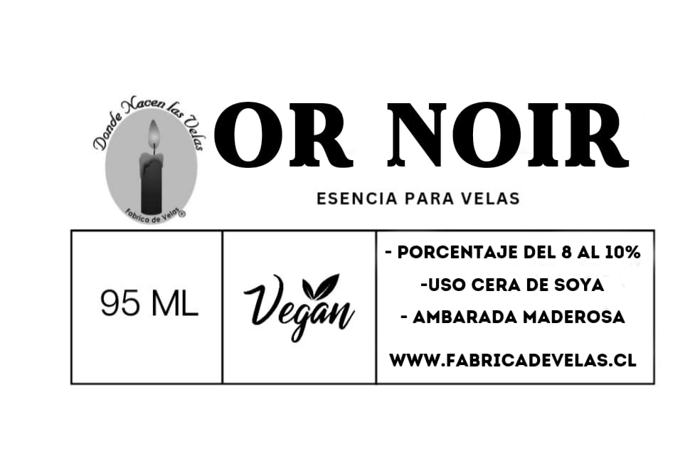 Esencia Or Noir,  para Cera de Soya.