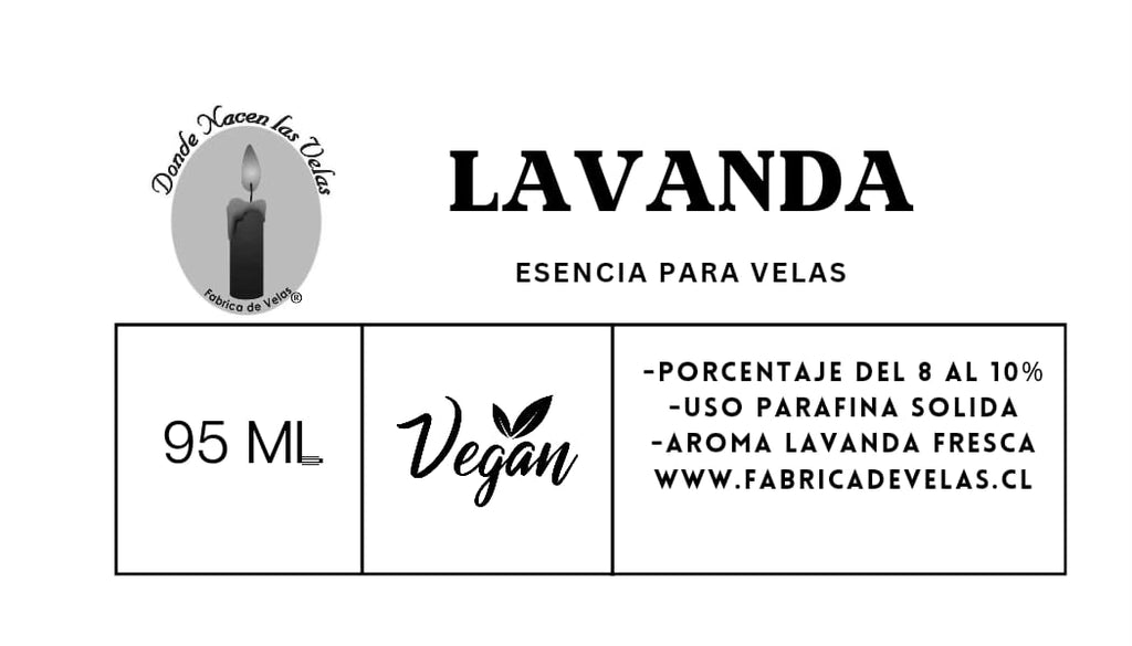 Esencia Lavanda Vela de Parafina.