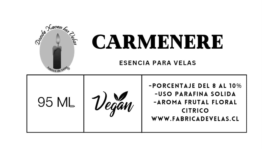 Esencia Carmenere Vela de Parafina.