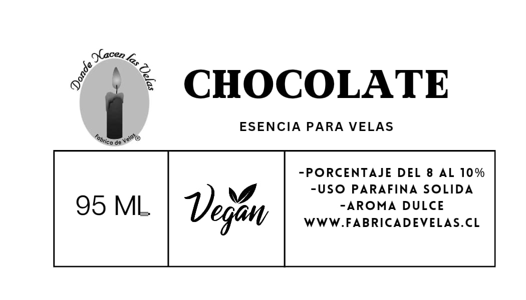 Esencia Chocolate Vela de Parafina.