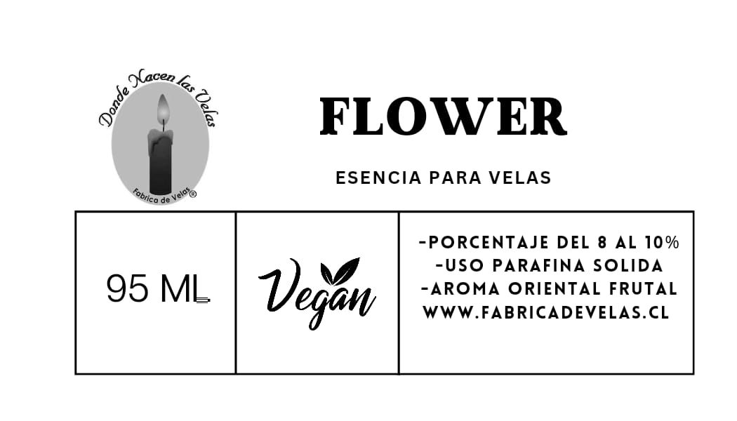 Esencia Flower Vela de Parafina.