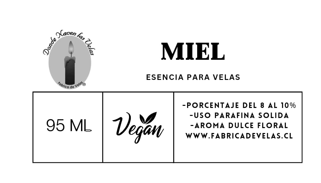 Esencia Miel Vela de Parafina.