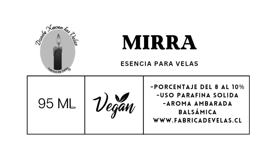Esencia Mirra Vela de Parafina.