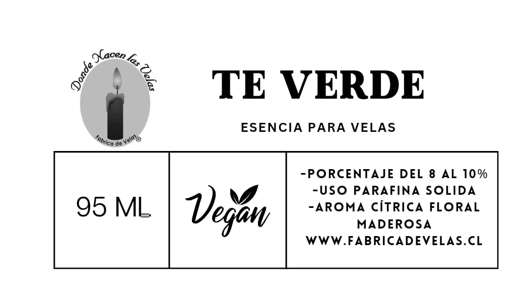 Esencia Te Verde Vela de Parafina.