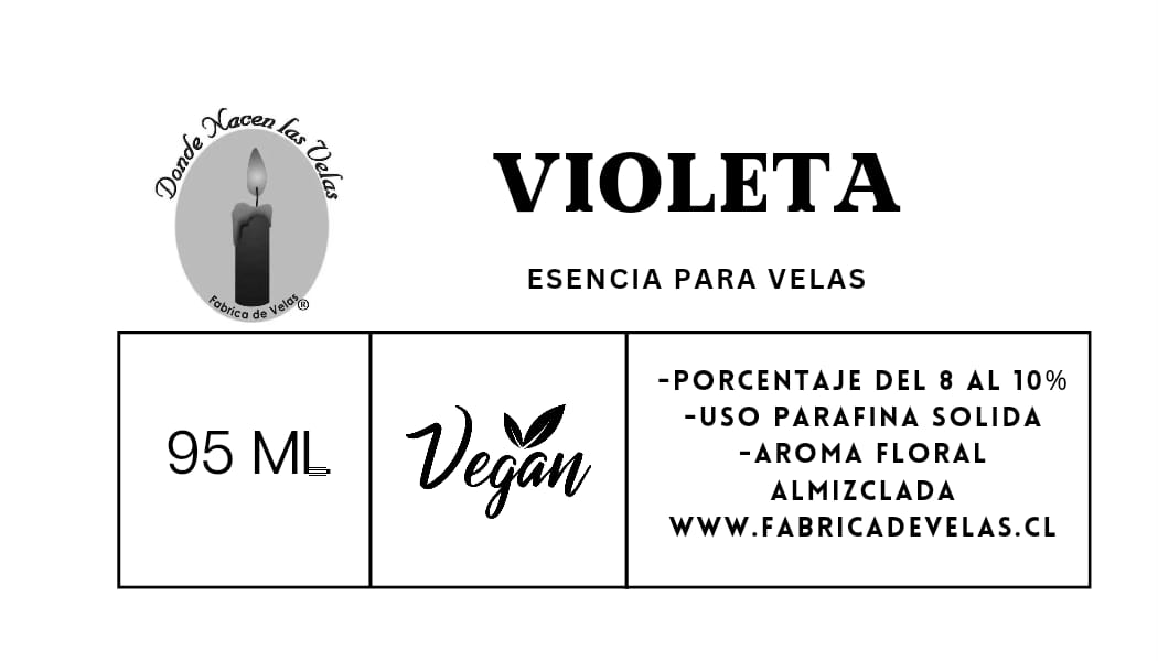 Esencia Violeta Vela de Parafina.