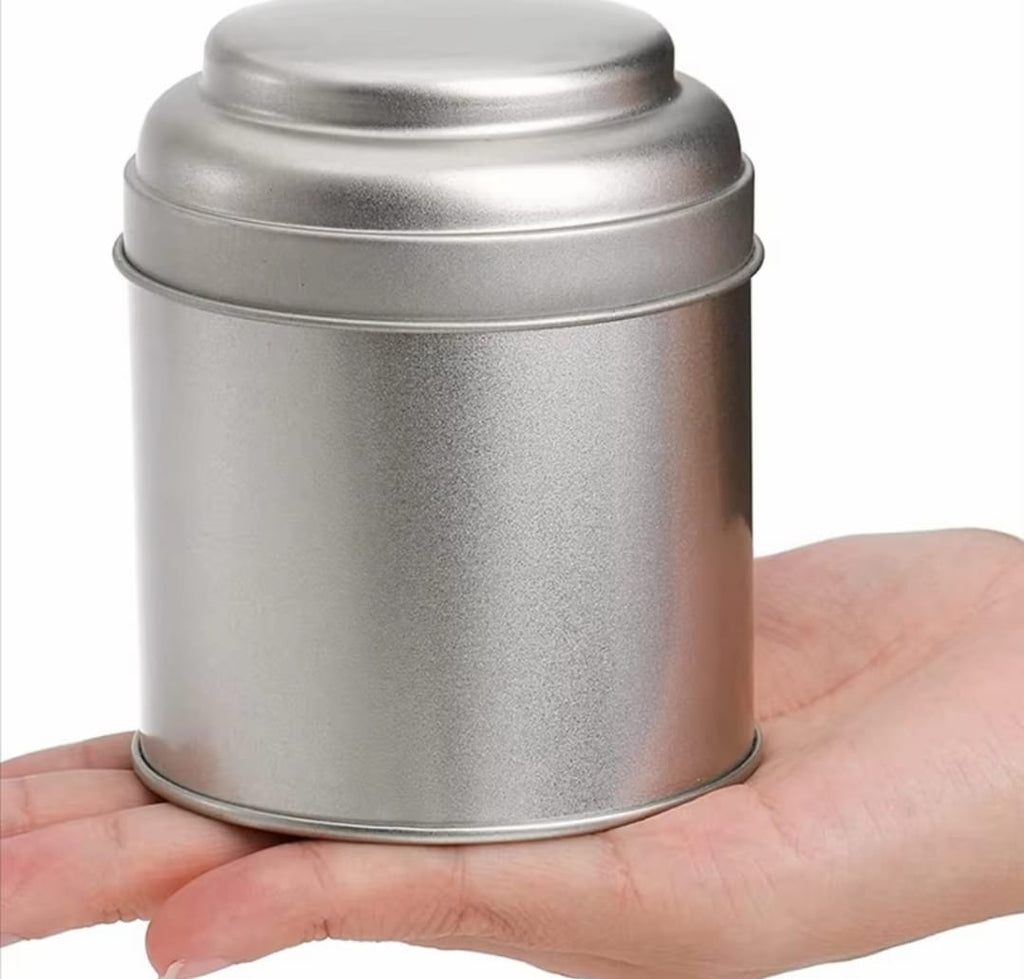 Lata para Velas, Doble tapa Gris (L131)