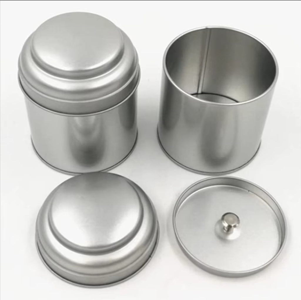 Lata para Velas, Doble tapa Bronce Rosa (L132)