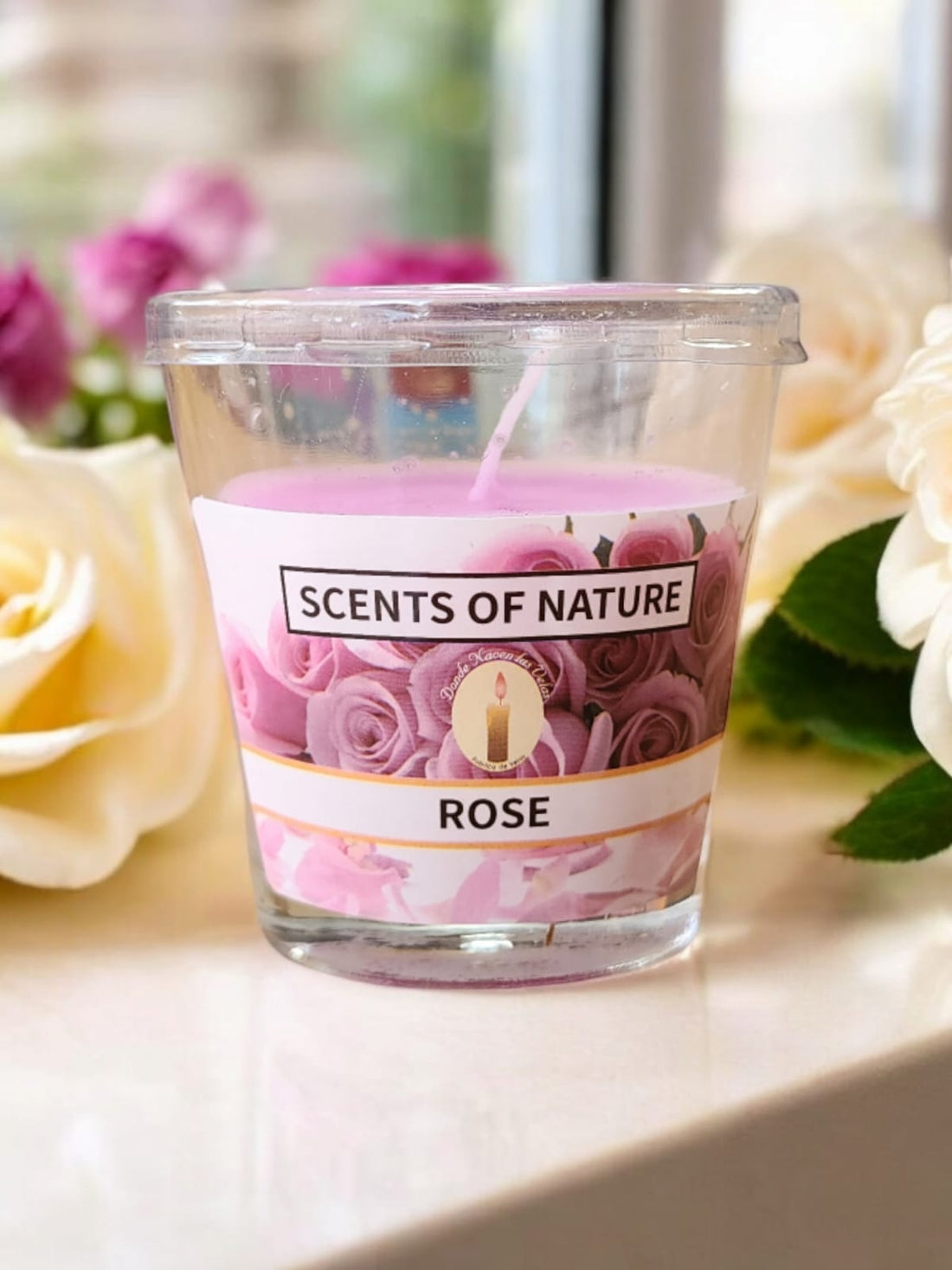 Vela Aromatica Vaso, Rosa