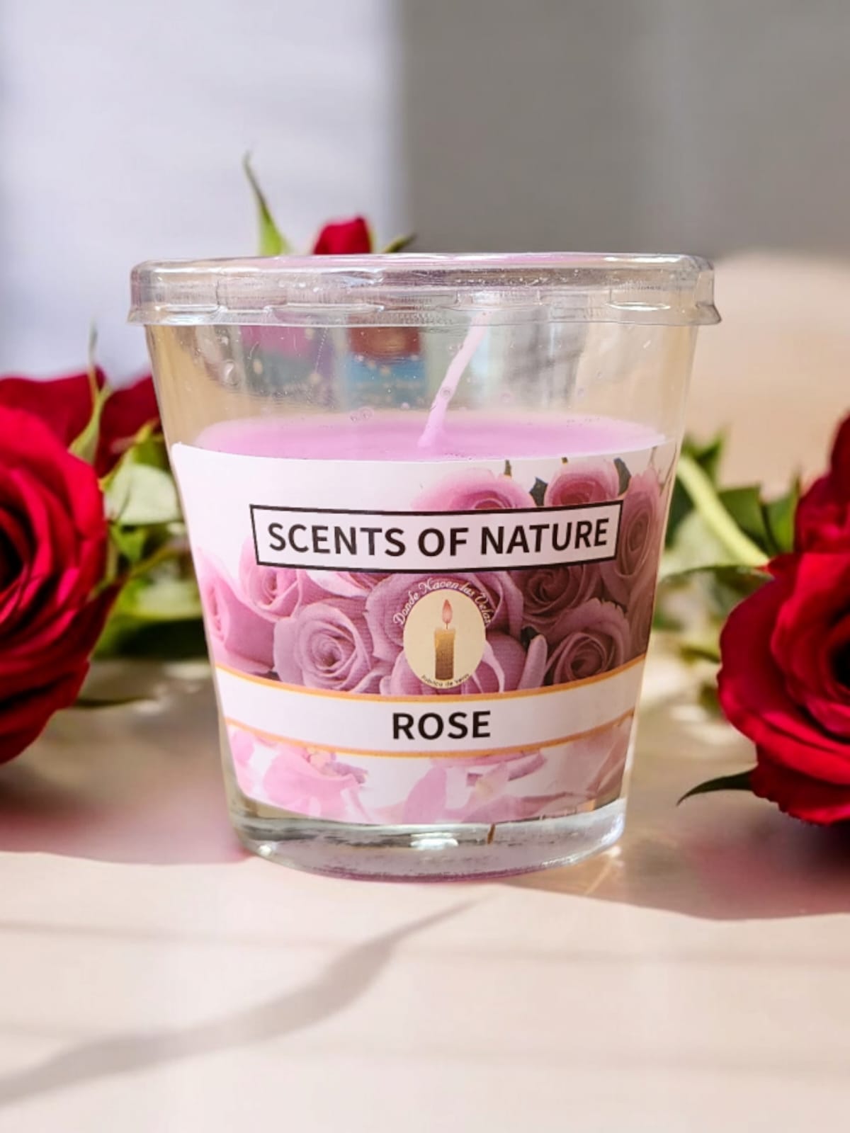 Vela Aromatica Vaso, Rosa