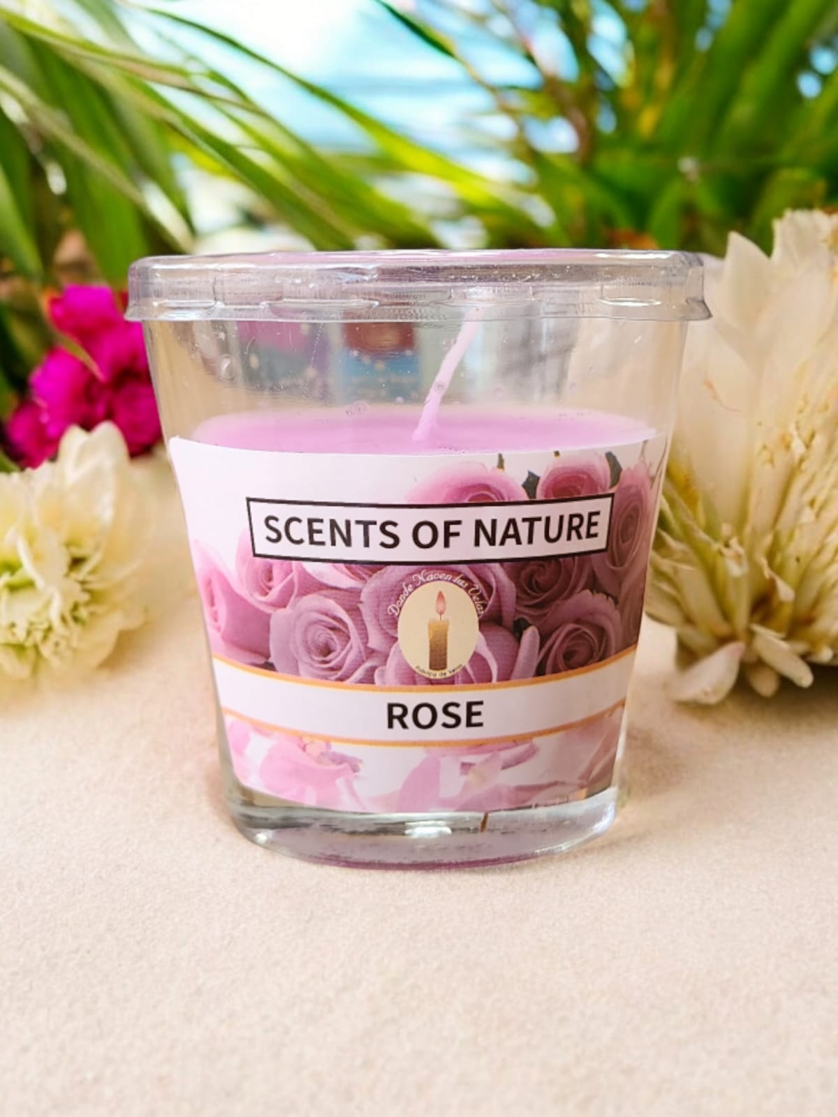 Vela Aromatica Vaso, Rosa
