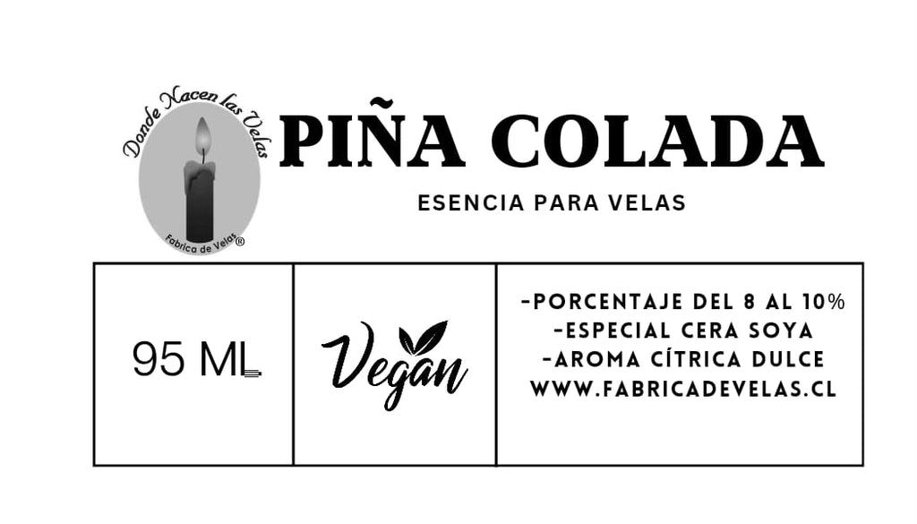 Esencia Piña Colada, para Cera de Soya.