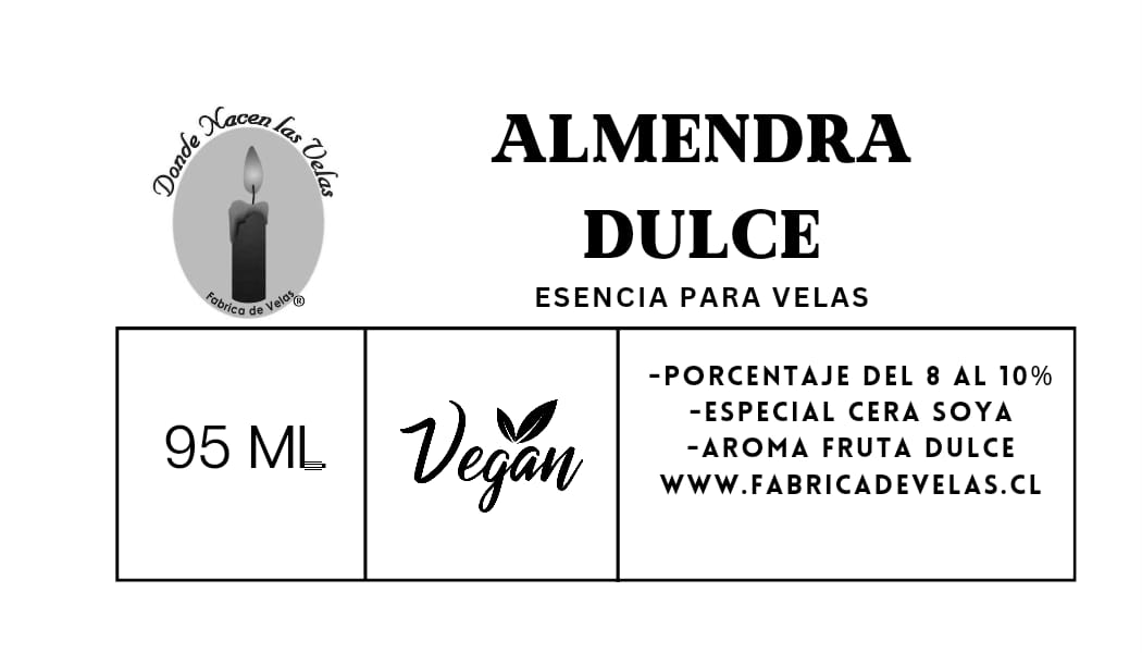 Esencia Almendra Dulce,  para Cera de Soya.