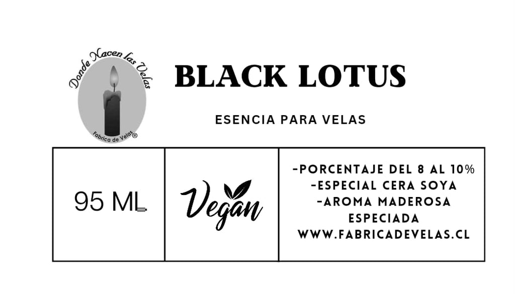 Esencia Black Lotus, Para Cera de Soya.