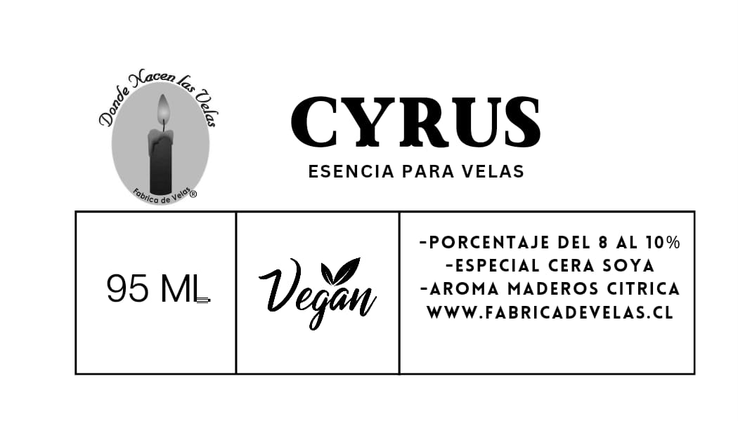 Esencia Cyrus,  para Cera de Soya.