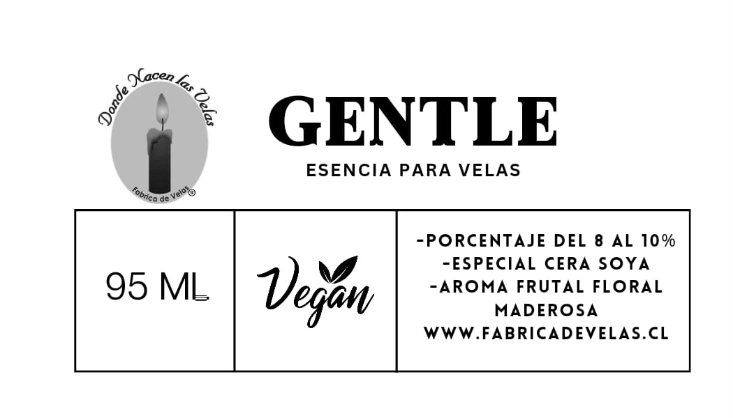 Esencia Gentle, Para Cera de Soya.