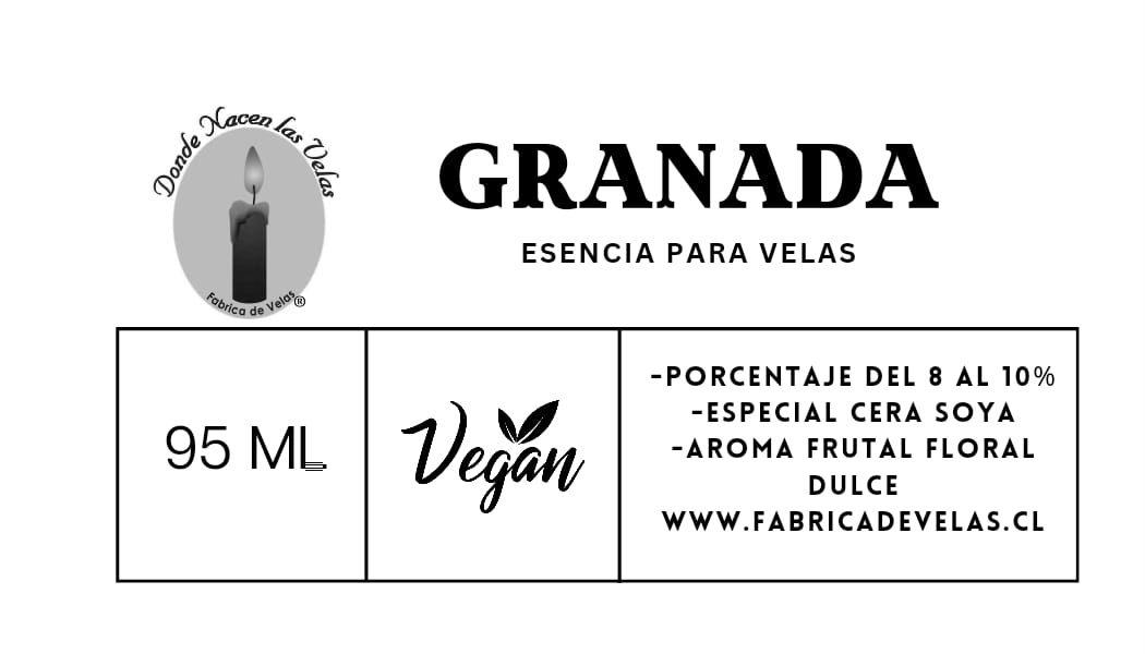 Esencia Granada, para Cera de Soya.