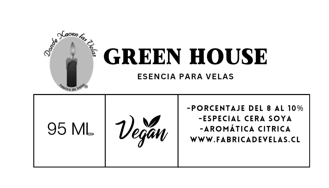 Esencia Greem House, Para Cera de Soya.