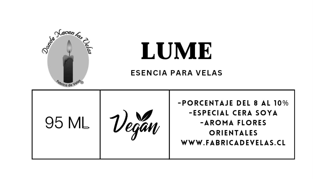 Esencia Lume, Para Cera de Soya.