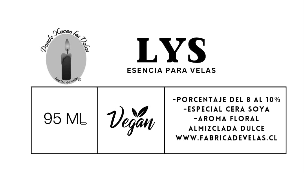 Esencia Lys, Para Cera de Soya.
