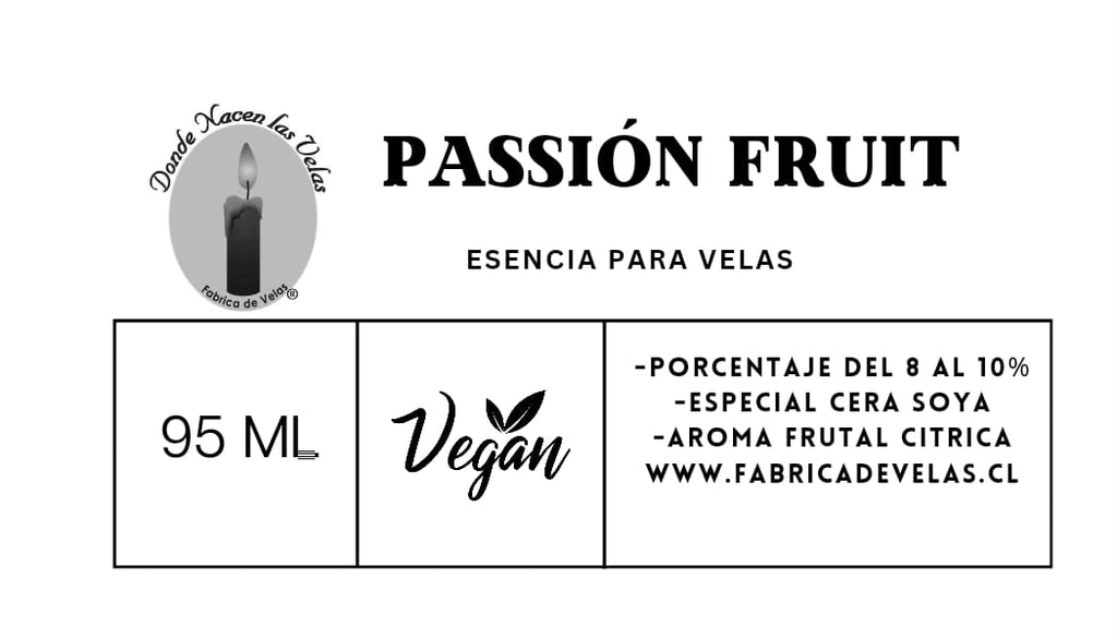 Esencia Passion Fruit,  para Cera de Soya.