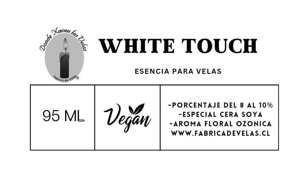 Esencia White Touch, Para Cera de Soya.