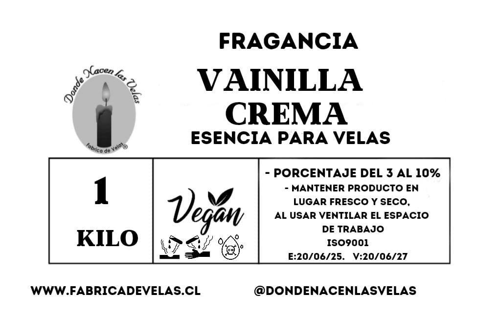 Esencia de 1k, Crema de Vainilla