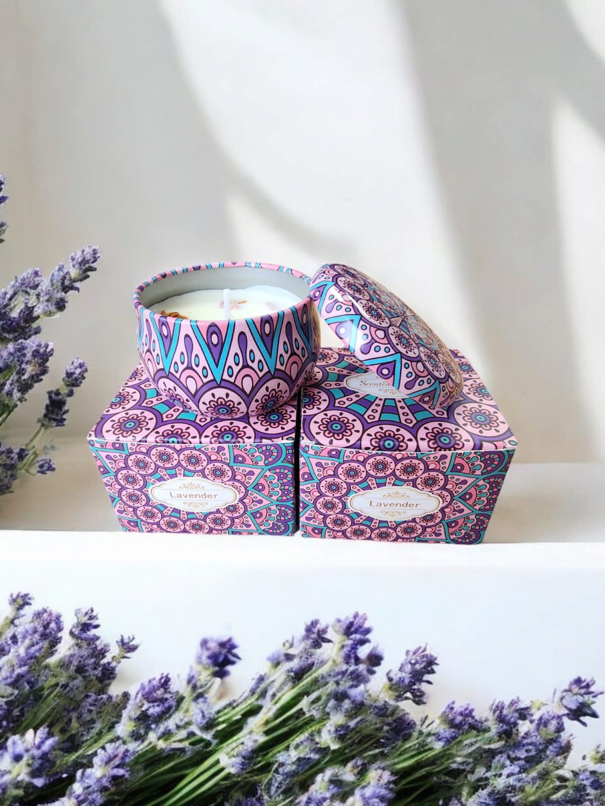 Vela Aromatica Lavanda, Caja individual