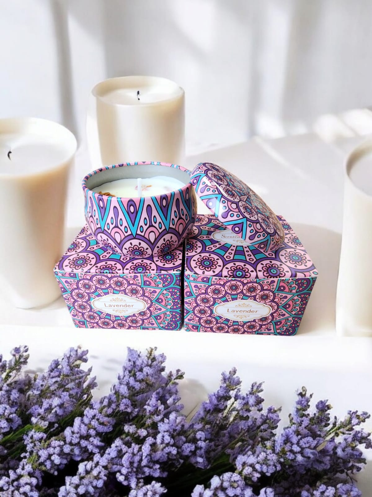 Vela Aromatica Lavanda, Caja individual