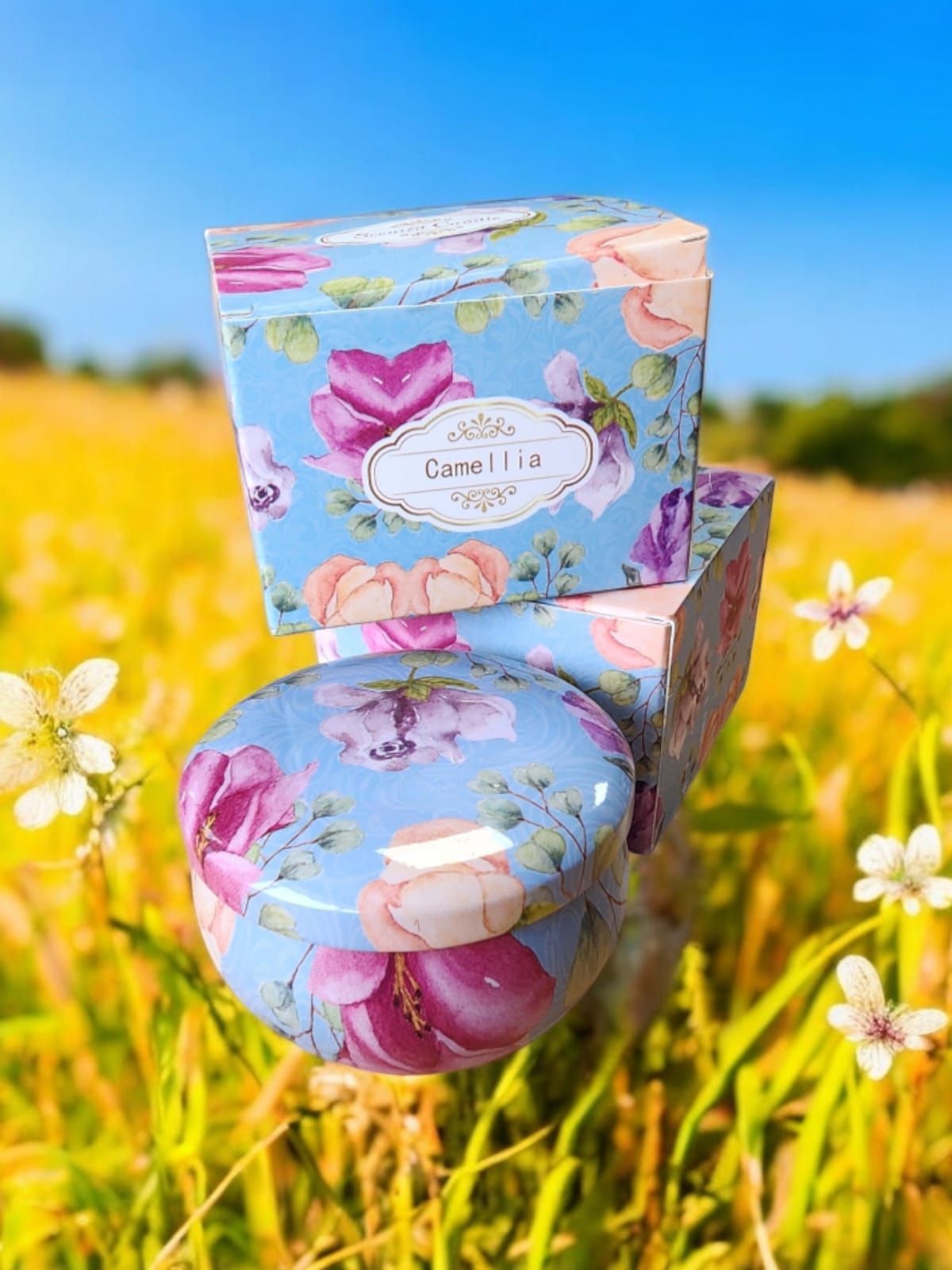 Vela Aromatica Camelia, Caja individual