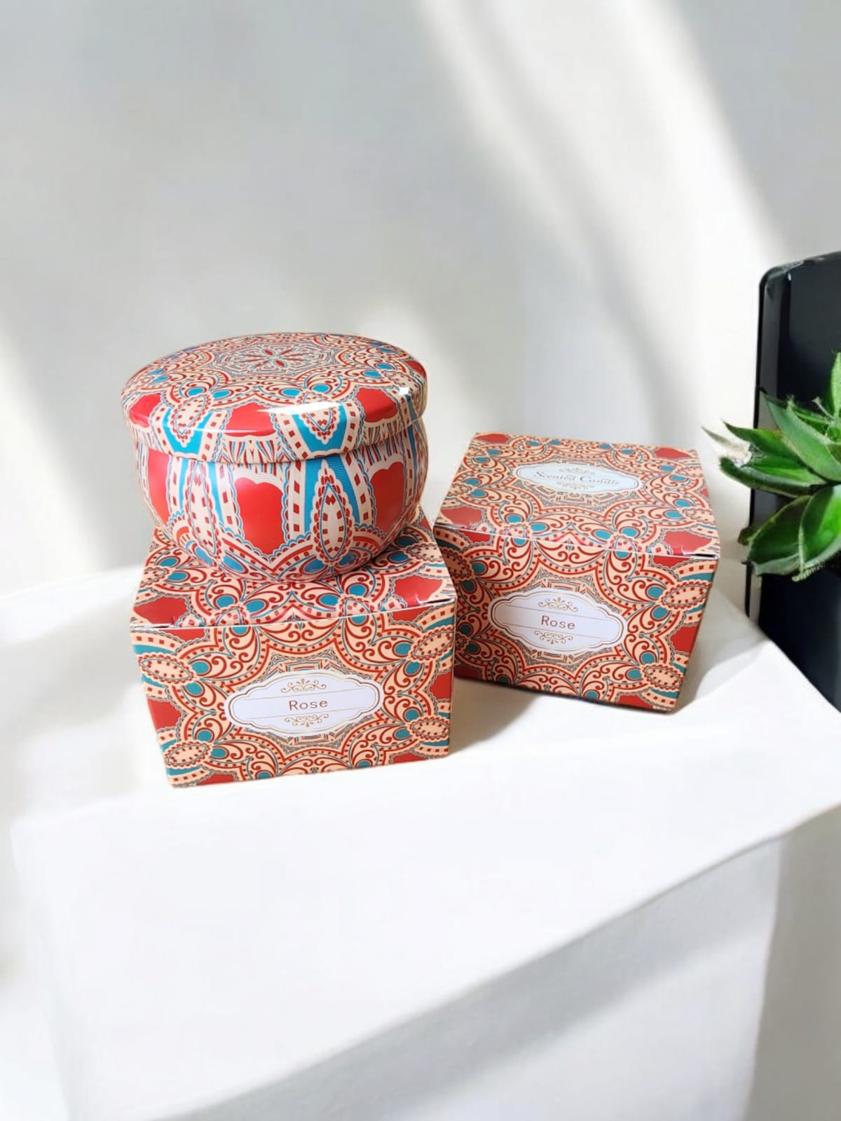 Vela Aromatica Rosa, Caja individual