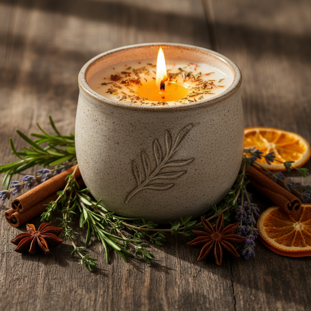 Esencia For the Soul Vela de Soya. (HERBAL)