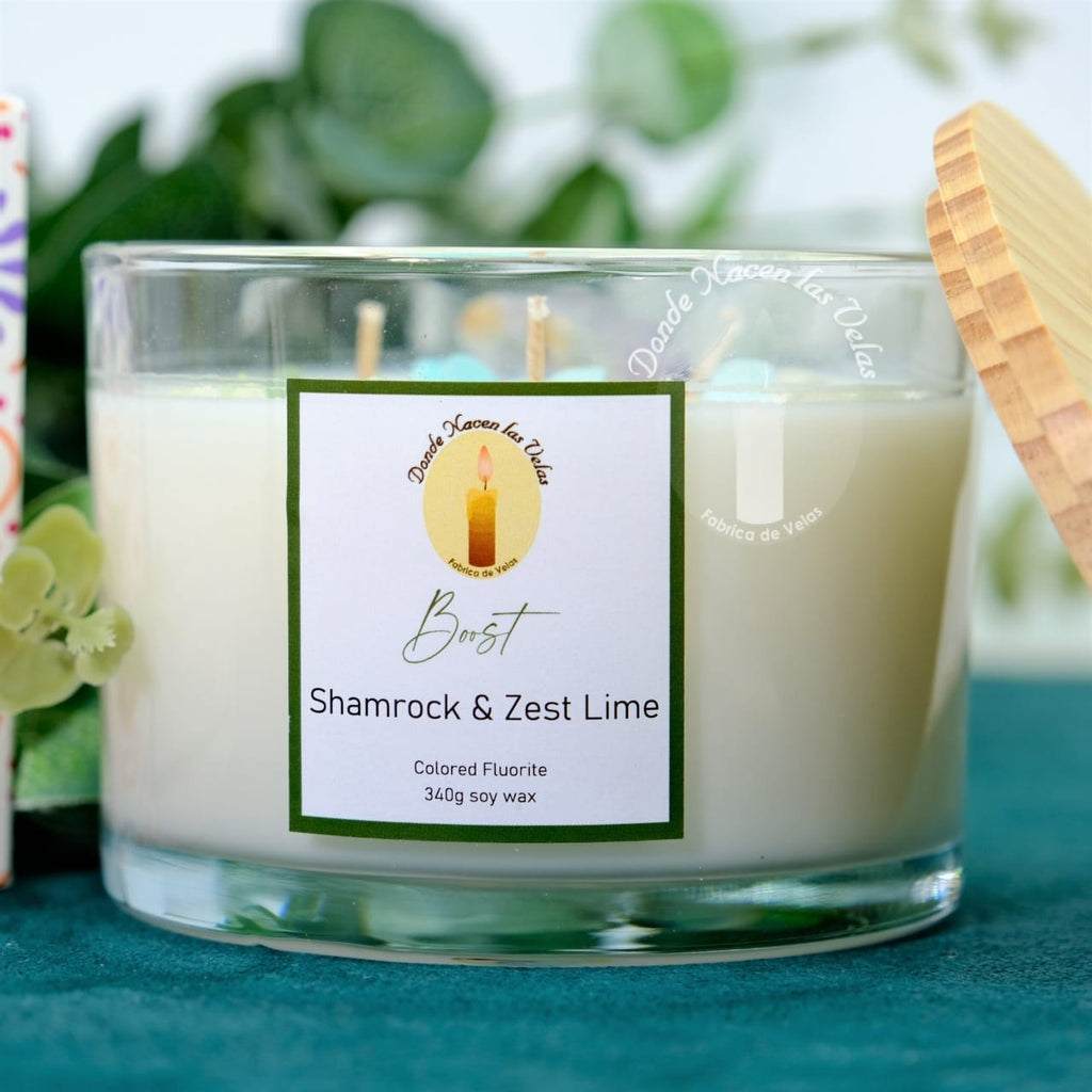 Velas Aromáticas Fluorita, Shamrock & Zest Lime 340 Grs