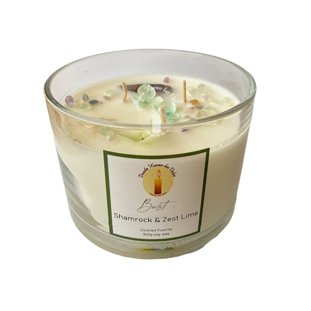 Velas Aromáticas Fluorita, Shamrock & Zest Lime 340 Grs