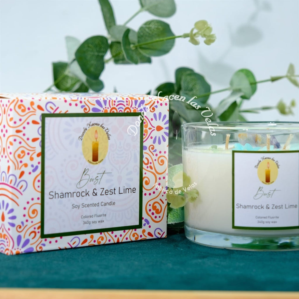 Velas Aromáticas Fluorita, Shamrock & Zest Lime 340 Grs