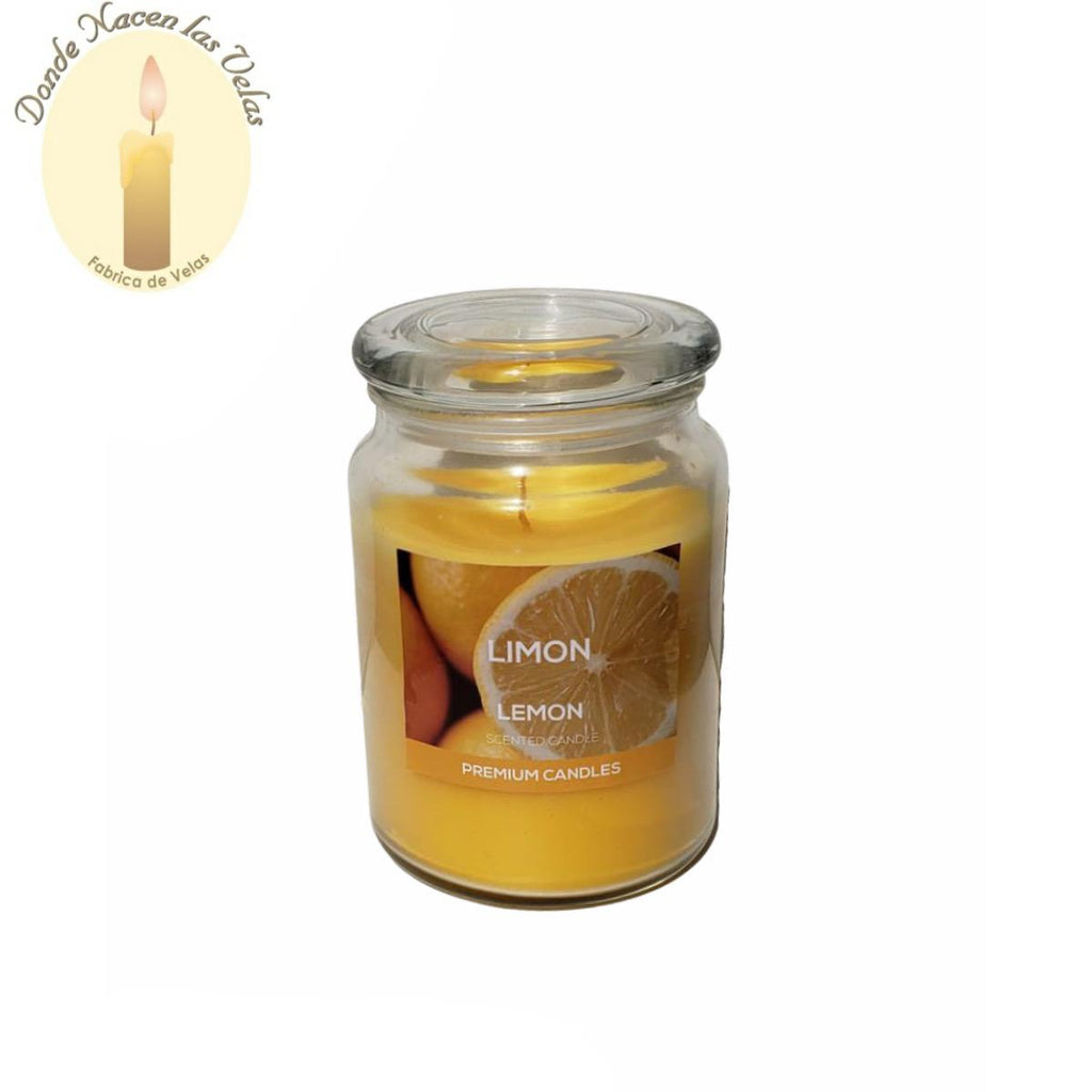 Velas Aromáticas Limon Jarra Vidrio ( L 1,082 Grs)