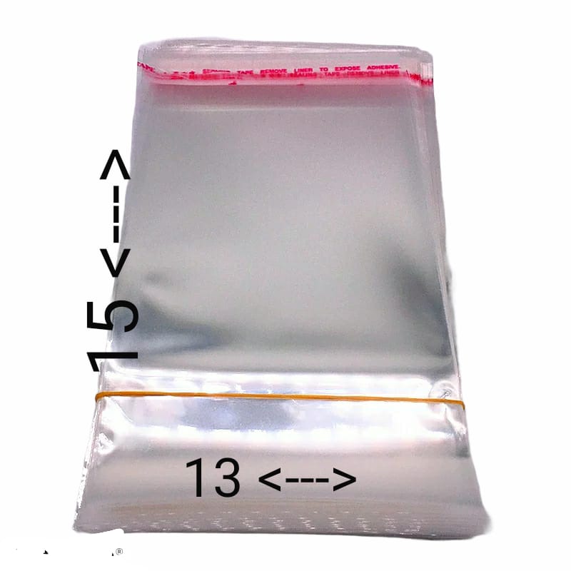 Bolsa Tipo Celofán Cierre Con Adhesivo 13x15 Cms