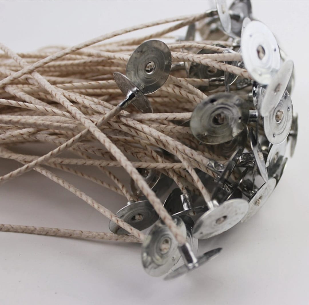 Mecha De Vela Algodon, 50 und Con Wick Tabs Recubierto Cera Soya