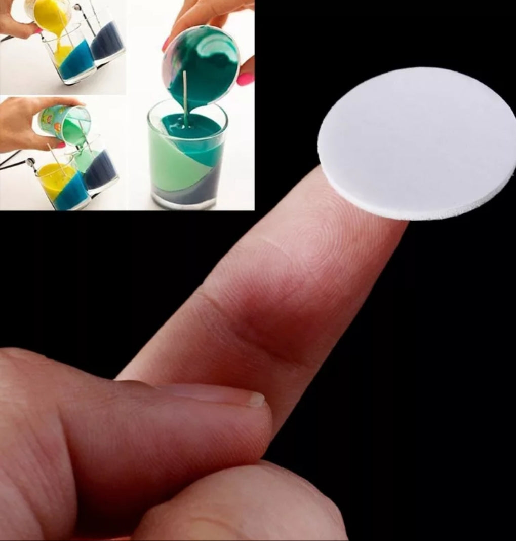 Pegatinas De Mecha De Vela Adhesivos Transparente 50 Unidades