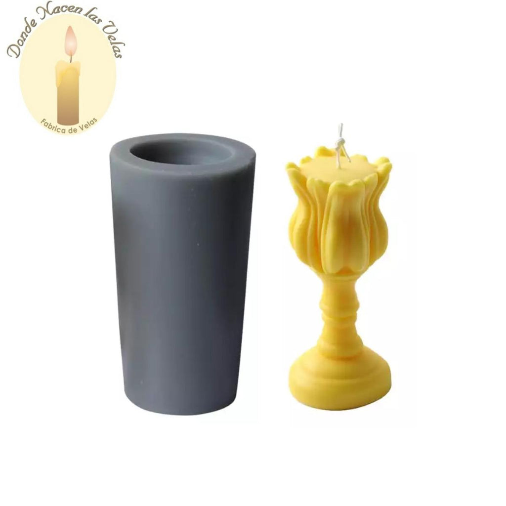 Molde de vela de tulipanes holandés con forma de flor MS24