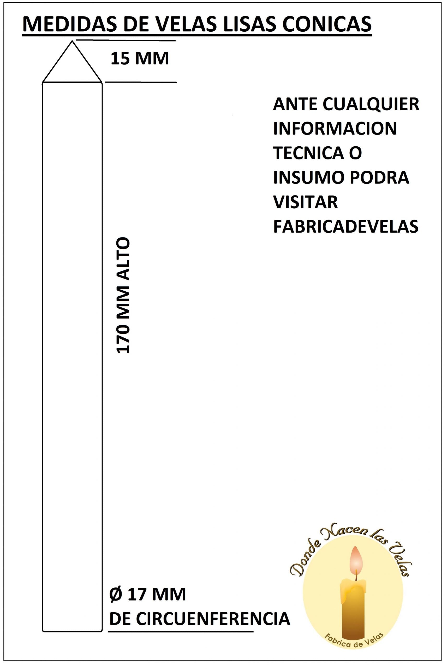 Velas Lisas Y Cónicas Abundancia 5 Unidades
