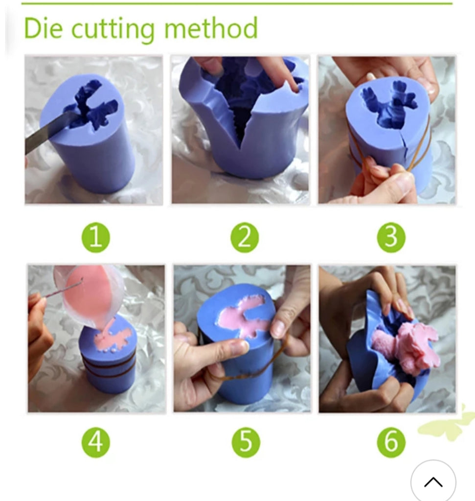 Molde De Silicona Para Velas, Bola De Rosa MS53
