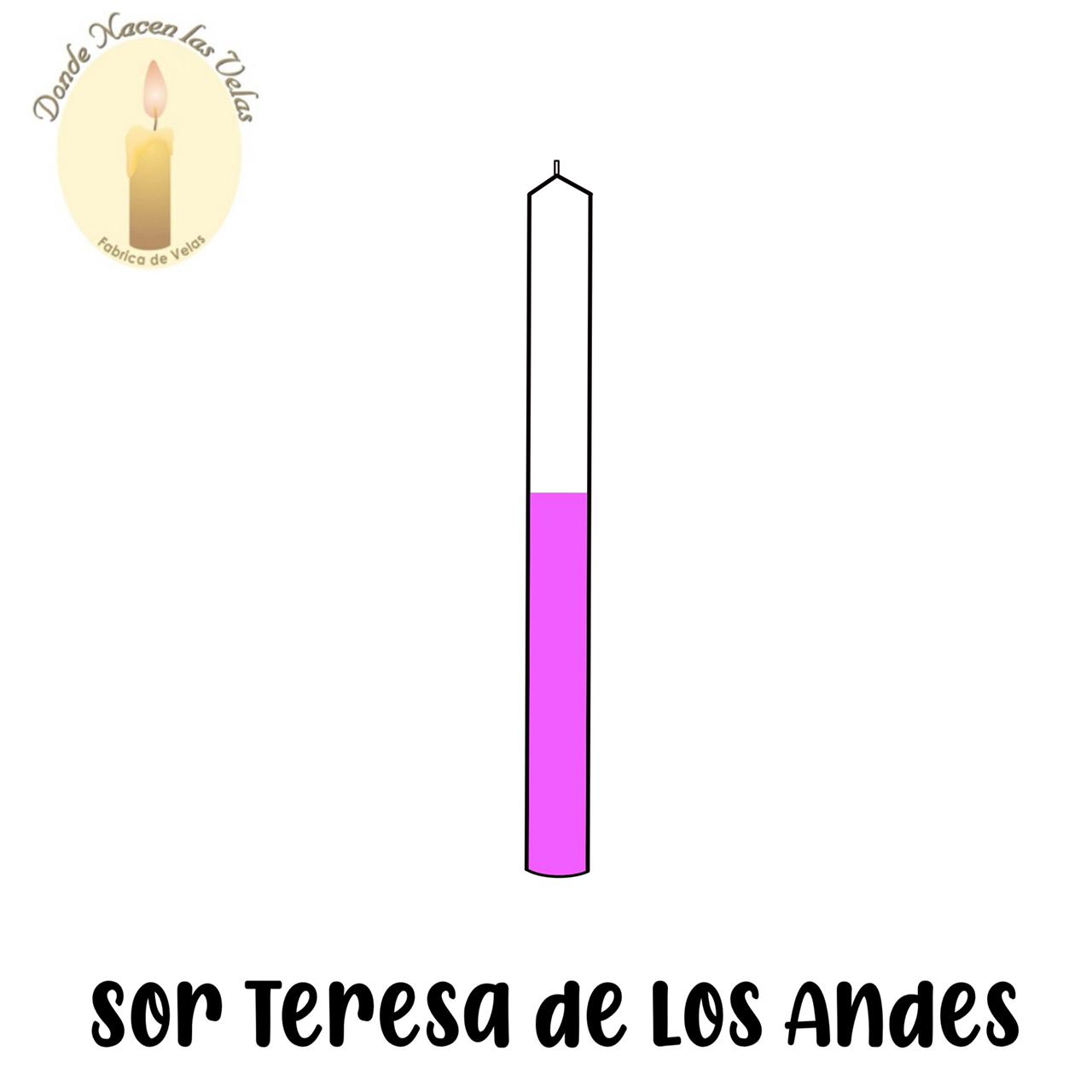 Vela Lisa color Sor Teresa de los Andes