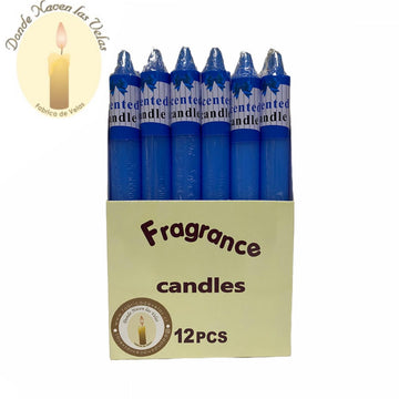Vela Lisa Azul con leve olor a Blueberry