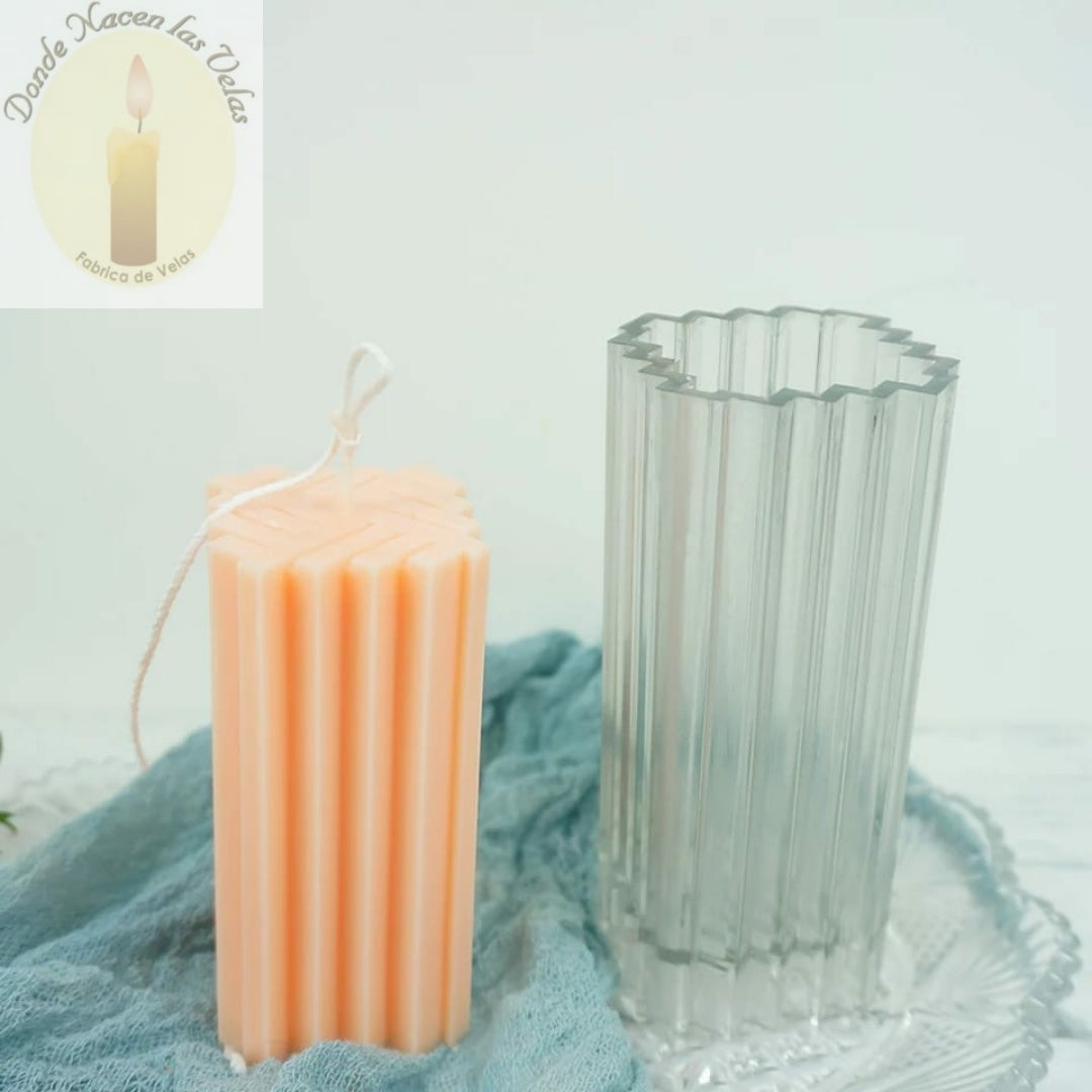 Molde De Plastico Para Velas Cirio Cuadrado MS32