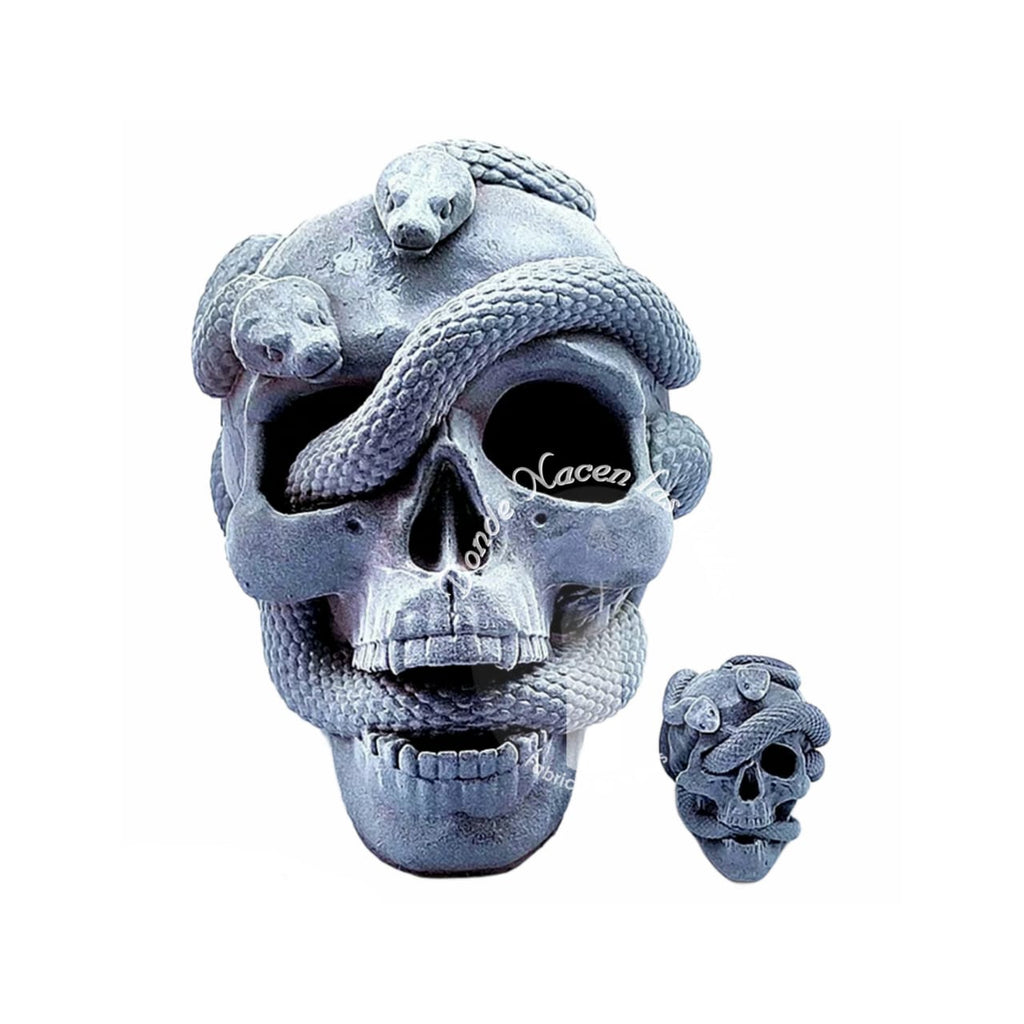 Molde de silicona de calavera y serpiente XL MS19