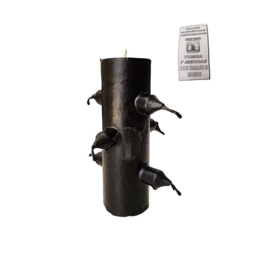 Velas 7 Mechas Incluye Talco Magnético Perfumado Negro