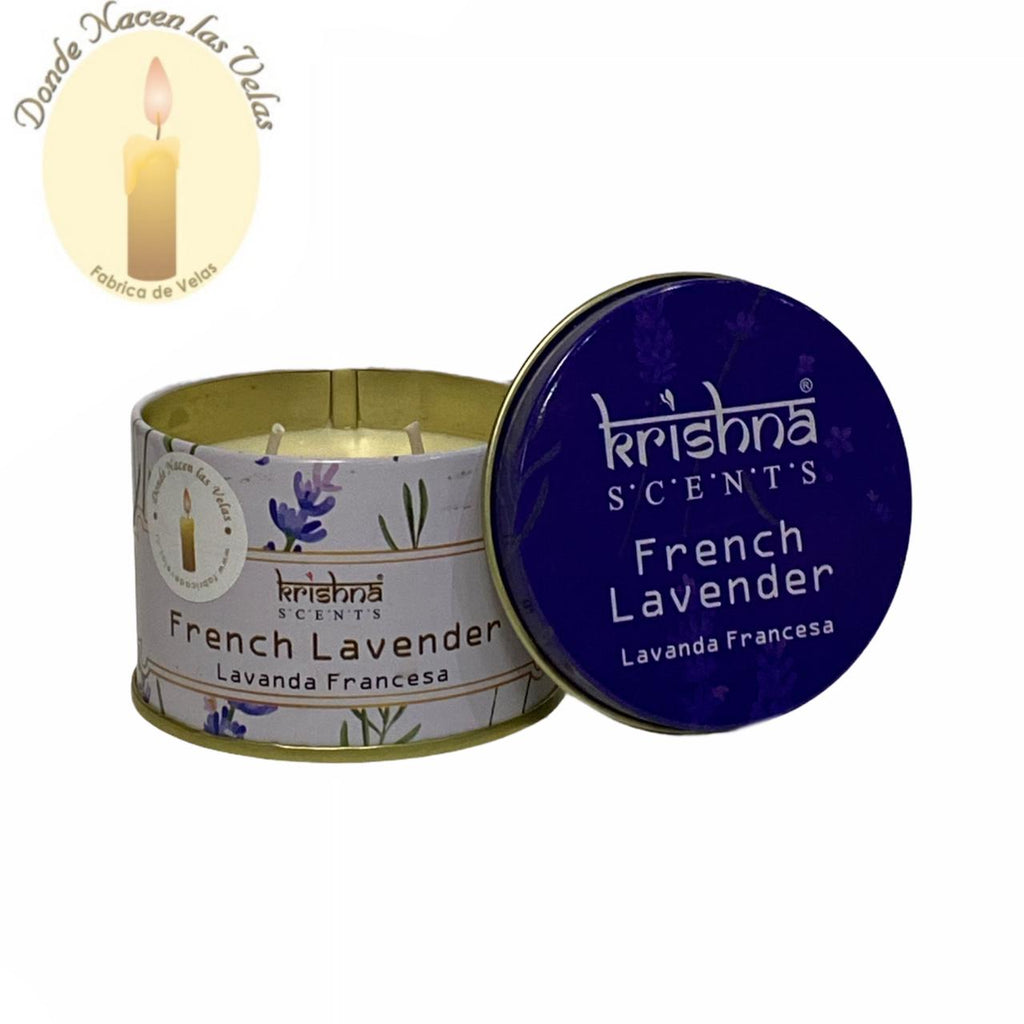 Vela Lata Krishna Lavanda Francesa Doble Mecha