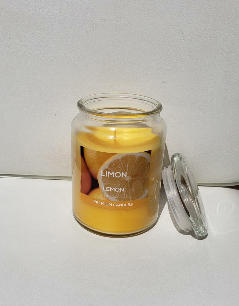 Velas Aromáticas Limon Jarra Vidrio ( L 1,082 Grs)