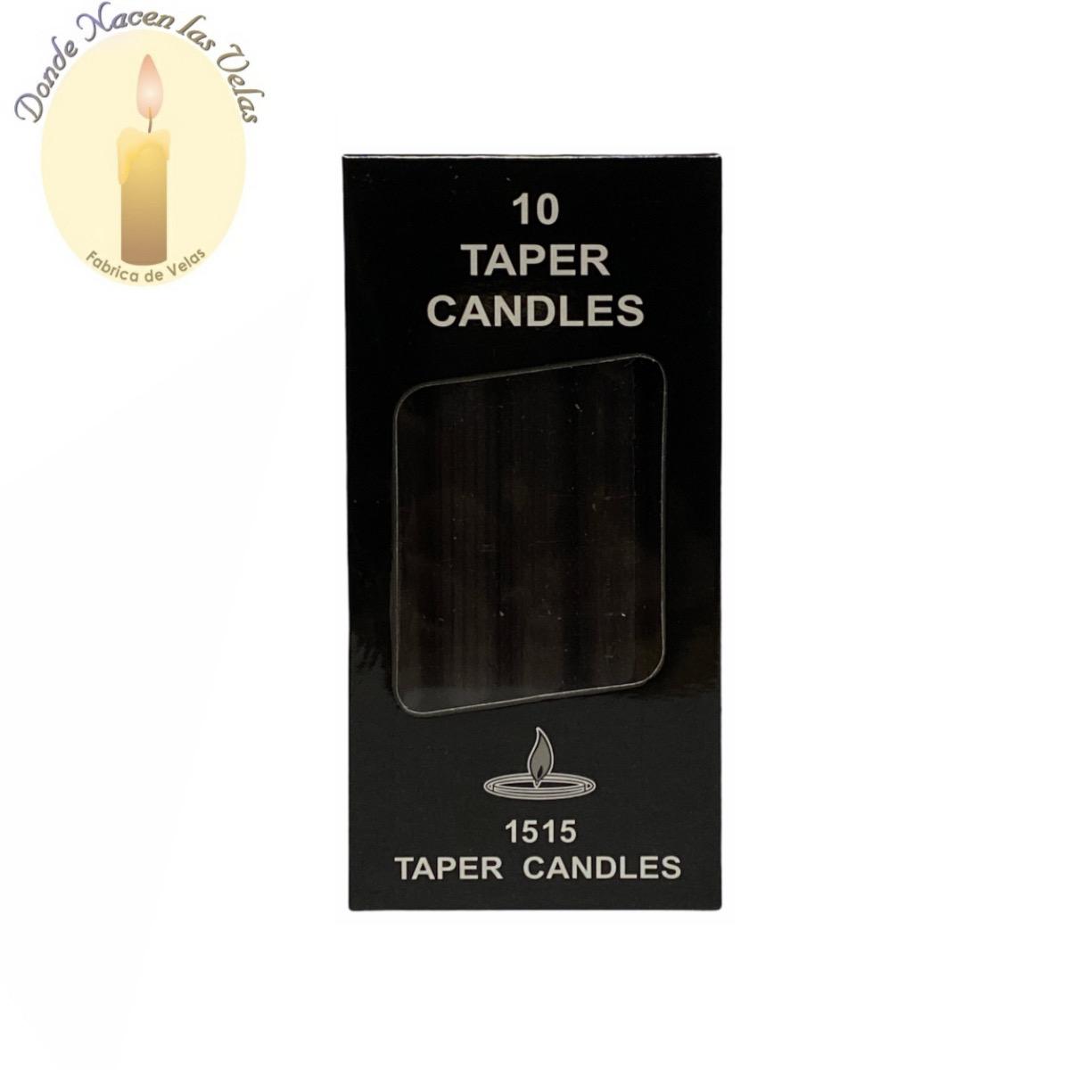 Velas Negro 10 Unidades Medidas: 15cm Alto X 1cm De Diametro
